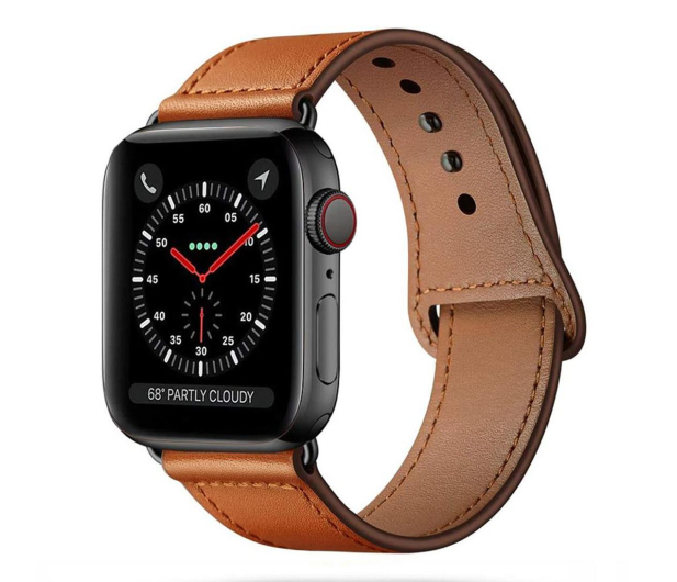 TECH-PROTECT Pasek Leatherfit do Apple Watch 44/45/46/49 mm brown - 687684 - zdjęcie
